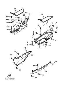 XP500 Support & repose pied