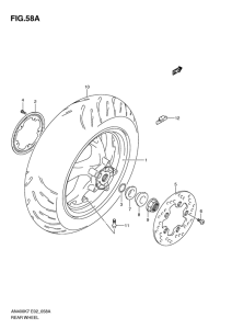 AN400 (ABS) Rear wheel complete assy