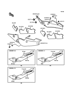 ZX250 Боковые обтекатели