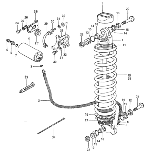 RM465 Абсорбер удавный в сборе задний