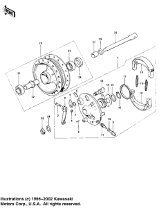 KH100 Front hub / brake