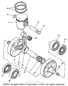 WR500ZD Коленчатый вал и Поршень
