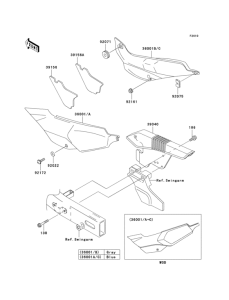 KLE500 Боковые обтекатели