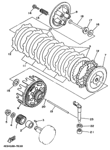 YZ80G Сцепление