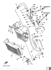 RD125LC Radiator. hose