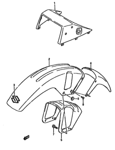 DR750 Headlamp housing-front fender
