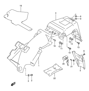 DR125 Заднее крыло