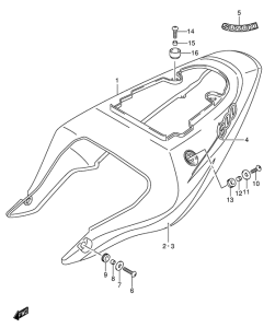 GSX-R600 Обтекатель задний