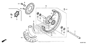 VT750C2B Переднее колесо