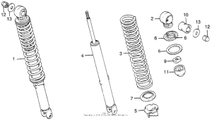 CB200T Задние амортизаторы