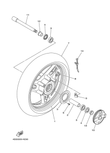 XP500A Переднее колесо