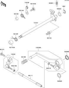 ZX600 Механизм переключения передач