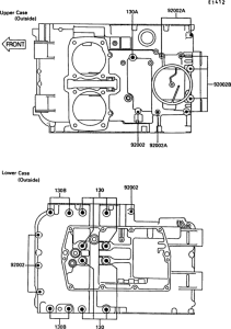 EX500 Болты крепления картера