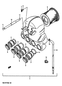 GSX-R1100 Воздухоочиститель