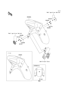 KLE650 Крыло переднее