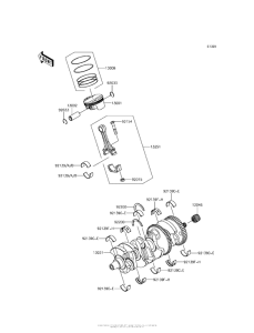 ZX1000 Коленвал и поршни