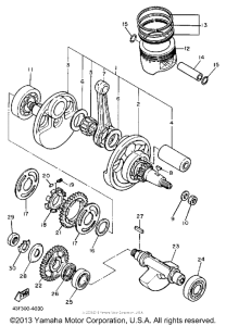 TT600S Crankshaft-piston