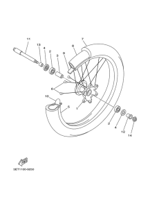 YZ125 Переднее колесо