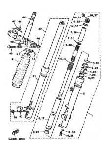 DT200R DT200RH Вилка передней оси