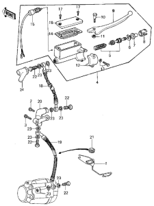 KZ250 Передний тормозной цилиндр