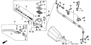 XL600V Fr. brake master cylinder
