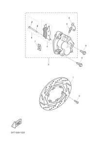 XQ125 Передний тормоз