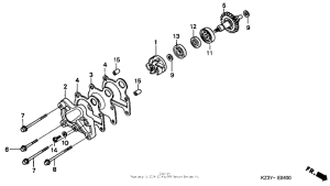 CR250R Водяной насос