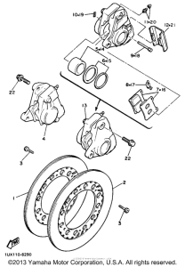 FJ1200S Передний суппорт