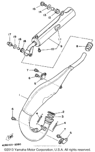 YZ125D1 Выхлопная система