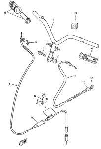 YM50 Steering handle. cable