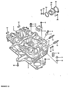 GS650 Головка цилиндров