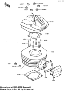  Cylinder head / cylinder / reed valve