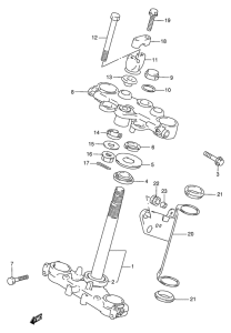 DR650 Траверса нижняя