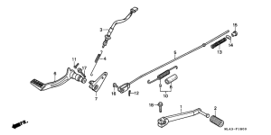 CB450S Brake pedal assy