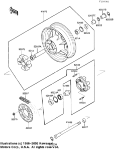 ZX900 Rear wheel / hub / chain