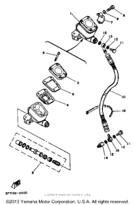TZ250J Главный тормозной цилиндр