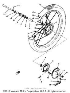 TT250H Переднее колесо