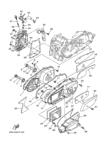 YP400 Крышка картера двигателя