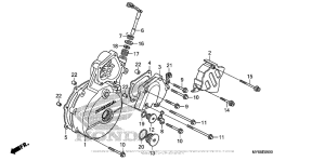 XR650L Крышка картера левая