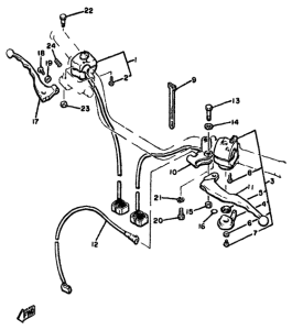 XJ650 Handle switch. lever