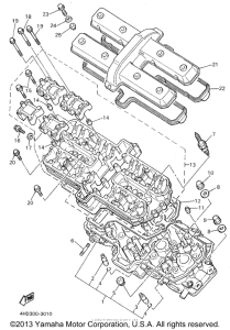 YZF750RF Головка цилиндров