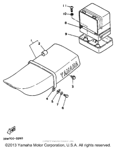 XT350AC (CA ED.) Сиденье