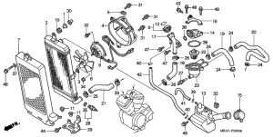 VT750C2 Радиатор