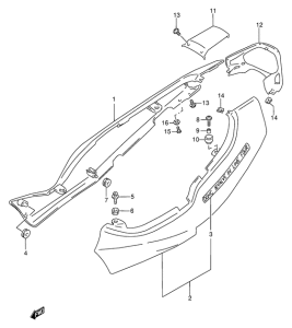 GSF600 Обтекатель задний