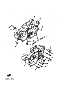 TY250Z Картер двигателя
