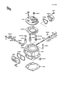 KX125 Цилиндр и головка цилиндров
