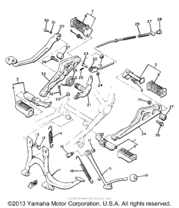 XJ650LH Подножки