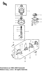 KZ400 Насос масляный  / фильтр масляный