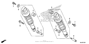VT750C2B Rear shock absorber (2)
