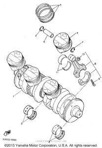 FZR1000FC Коленчатый вал и Поршень